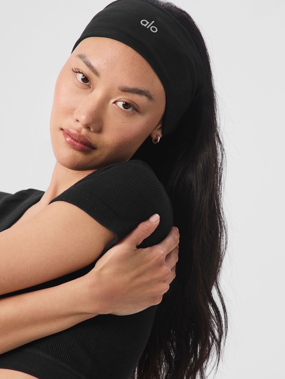 ALO Yoga Black Wide Stretch Headband
